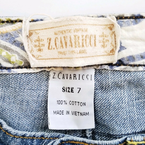 Z Cavaricci Vintage Embroidered Cropped Jeans - Picture 4 of 9